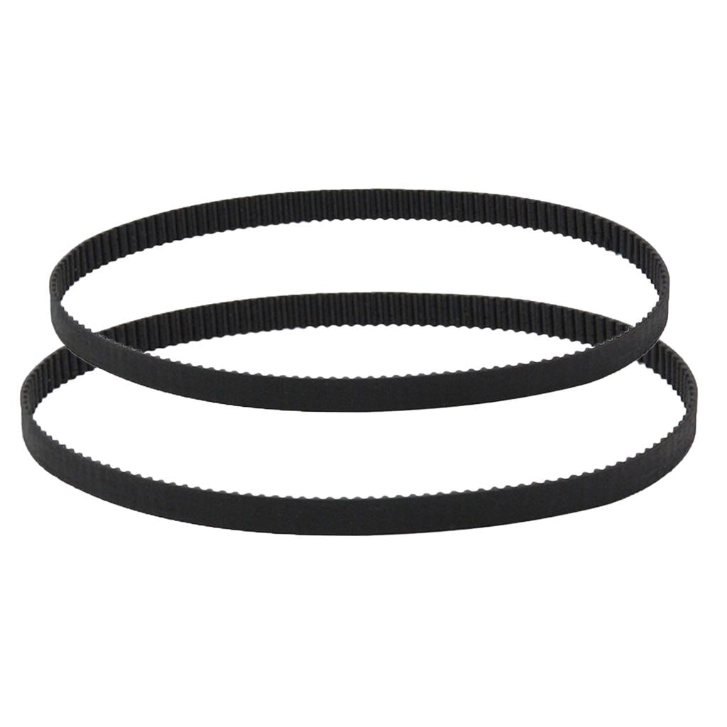 2 pcs 3D Printer Belt Closed Loop Rubber GT2 Timing Belt Black 200mm+158mm