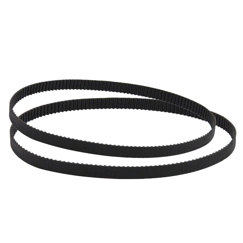 2 pcs 3D Printer Belt Closed Loop Rubber GT2 Timing Belt Black 200mm+158mm