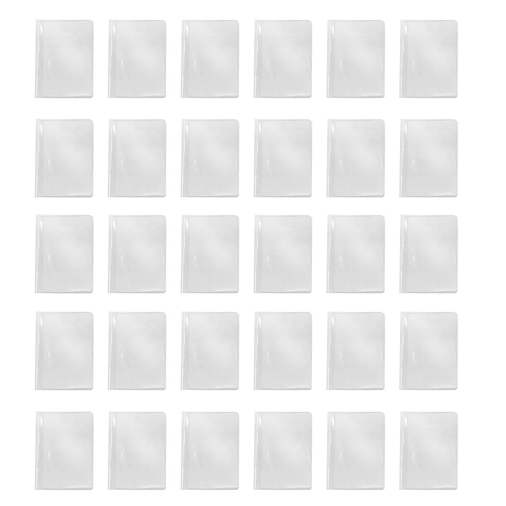 30Pack Waterproof Passport Cover Clear Plastic ID Card Protector Case Clear