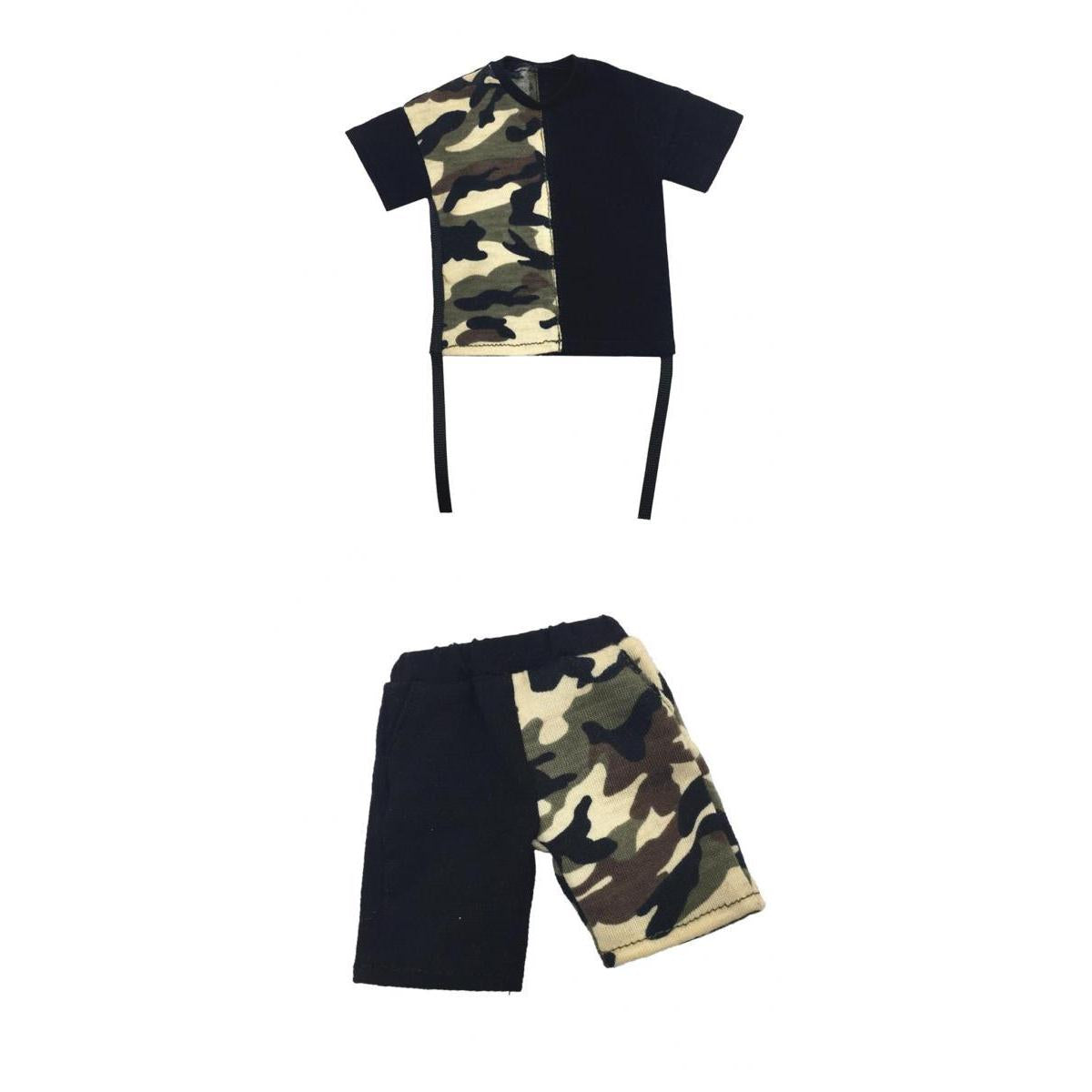 1/6 Scale Male Camouflage T-shirt Pants for 12inch Action Figure Accessories