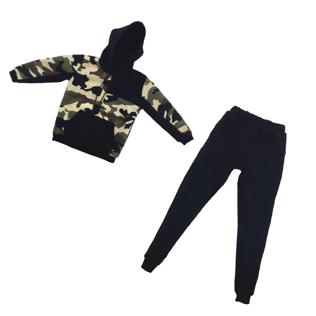 1/6 Scale Mens Camouflage Hoodie& Pants for 12'' Action Figure Doll