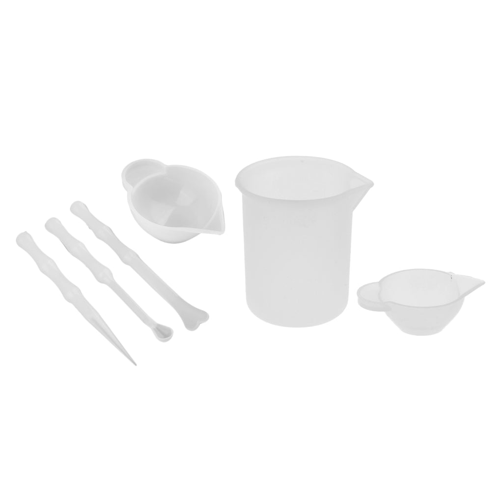 6 Pieces Silicone Resin Measuring Mixing Cup DIY Jewelry Resin Glue Tool Set
