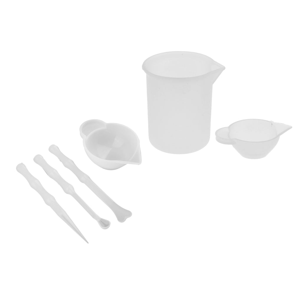6 Pieces Silicone Resin Measuring Mixing Cup DIY Jewelry Resin Glue Tool Set