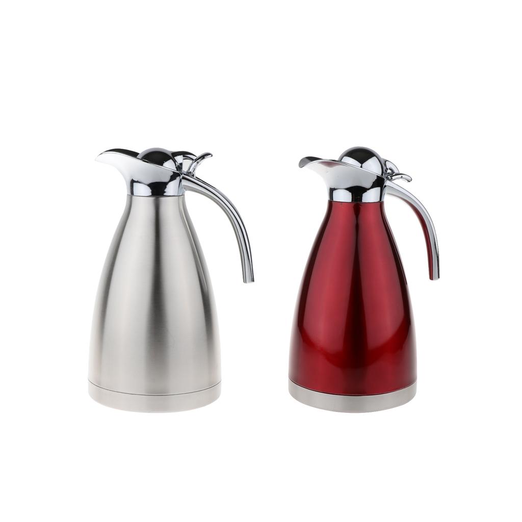 2x1.5L 2Color Stainless Steel Double Wall Insulated Coffee Carafe Kettle