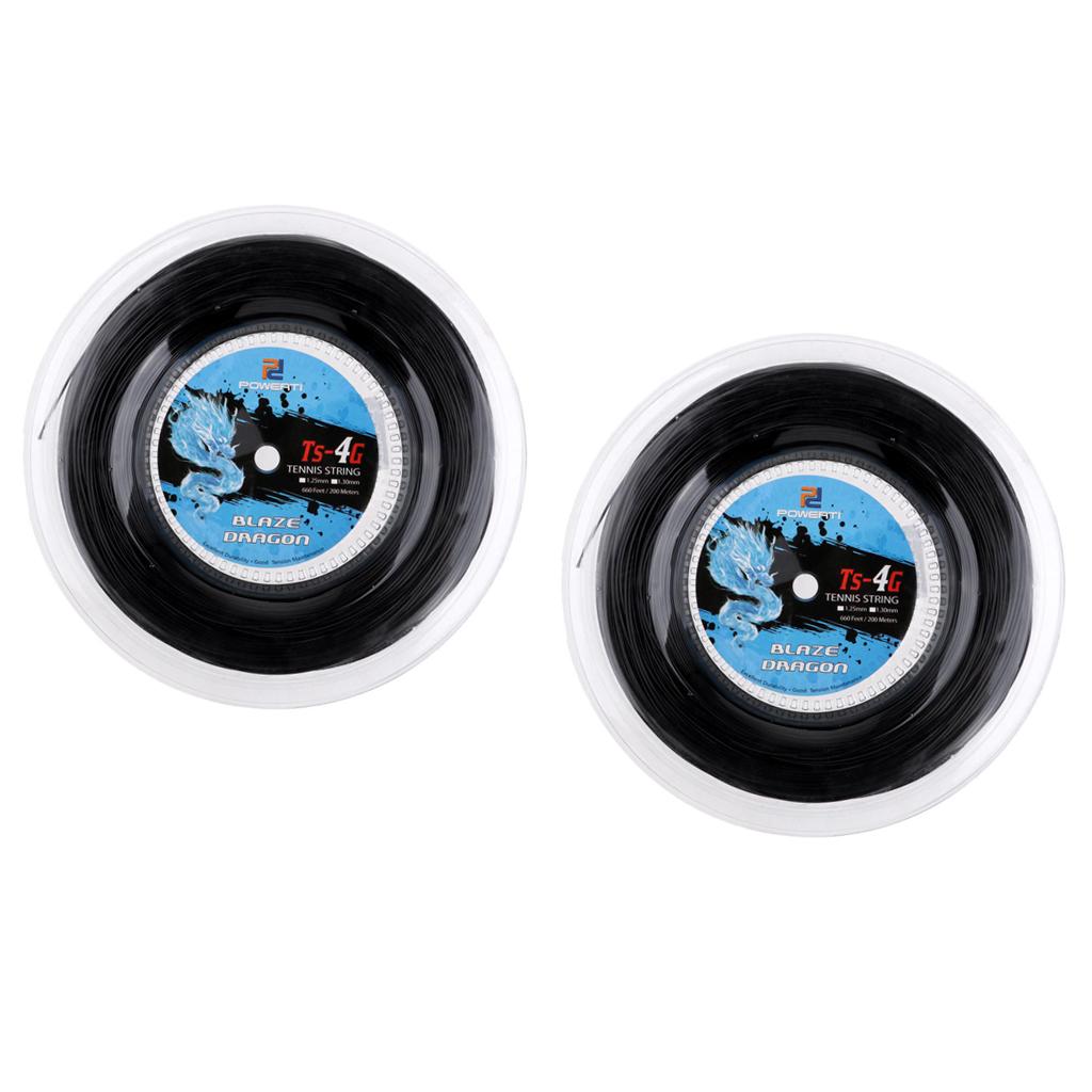 2 Rolls Polyester Tennis String Badminton Training Racket String 200m 1.25mm