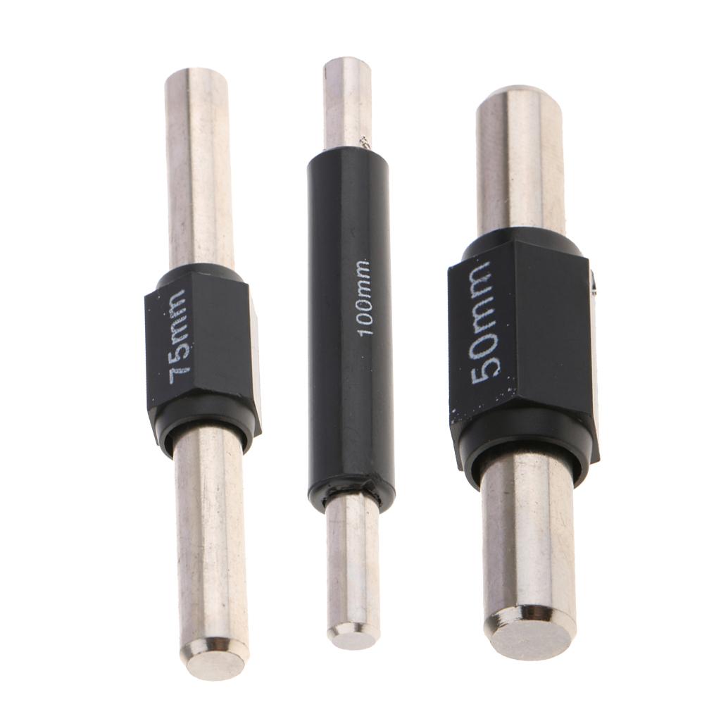 3 Pieces Outside Micrometer Caliper Standard Calibration Measure Rod Bar
