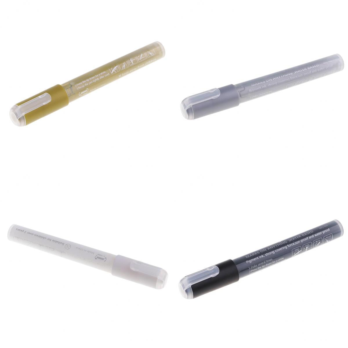 4 Colors Acrylic Paint Marker Pen Art Permanent Paint Pens Markers Set