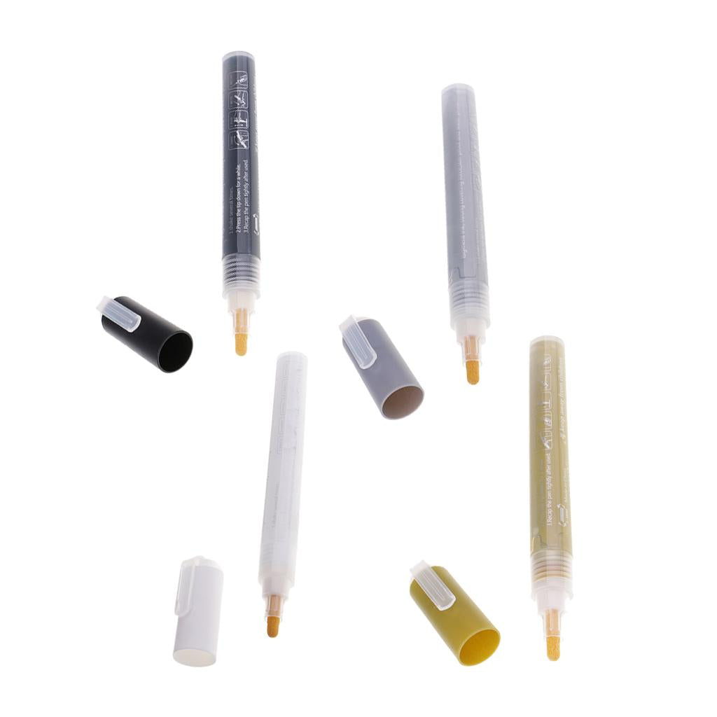 4 Colors Acrylic Paint Marker Pen Art Permanent Paint Pens Markers Set