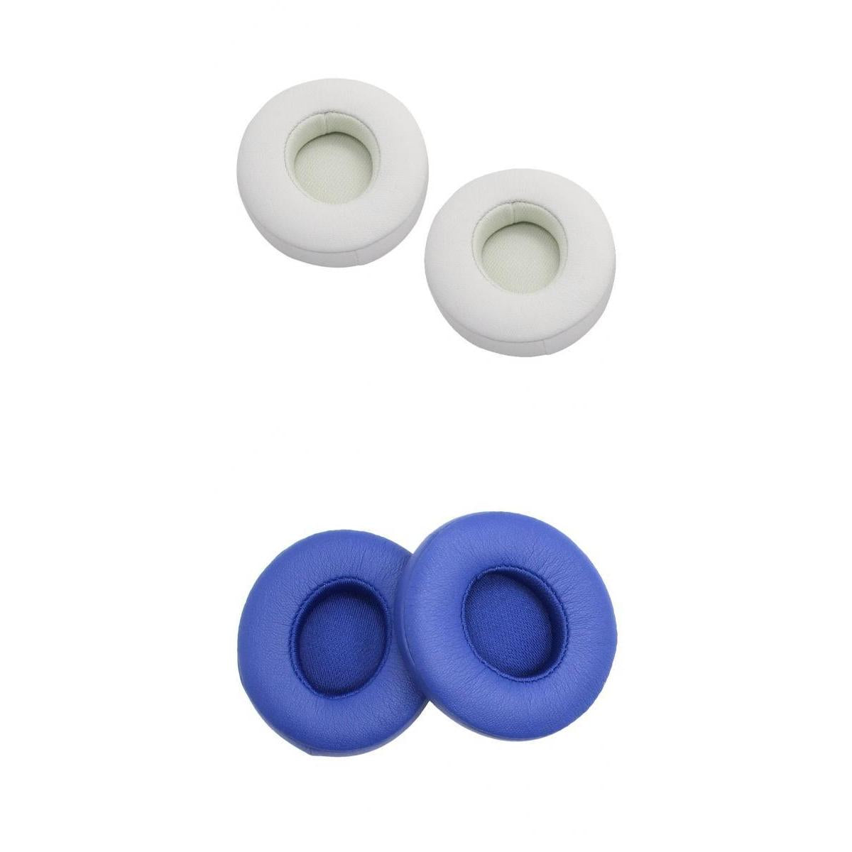2Pair Ear Pads Cushions Replacement for Beats Solo 2 Solo 3 White & Blue