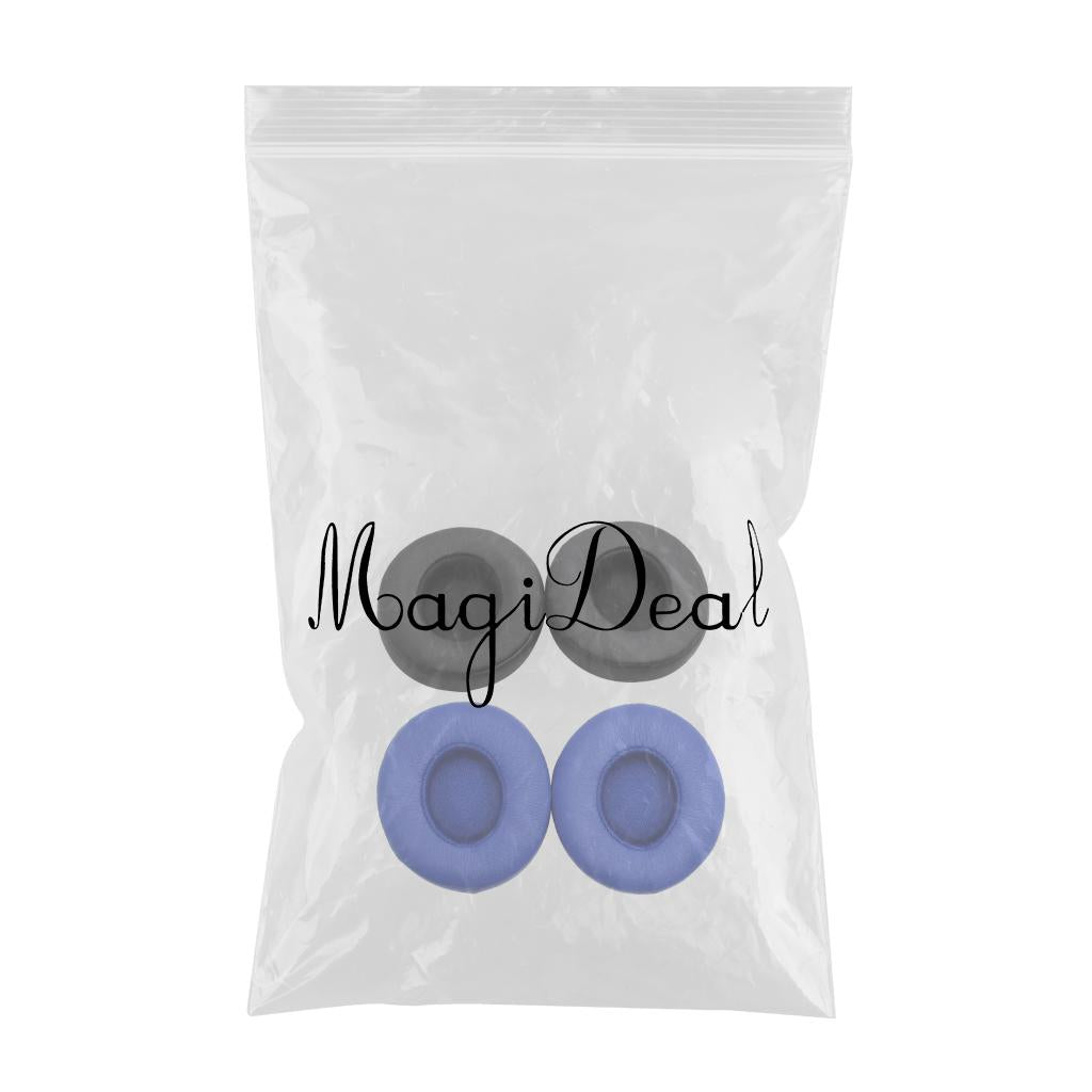 2Pair Ear Pads Cushions Replacement for Beats Solo 2 Solo 3 Black & Blue