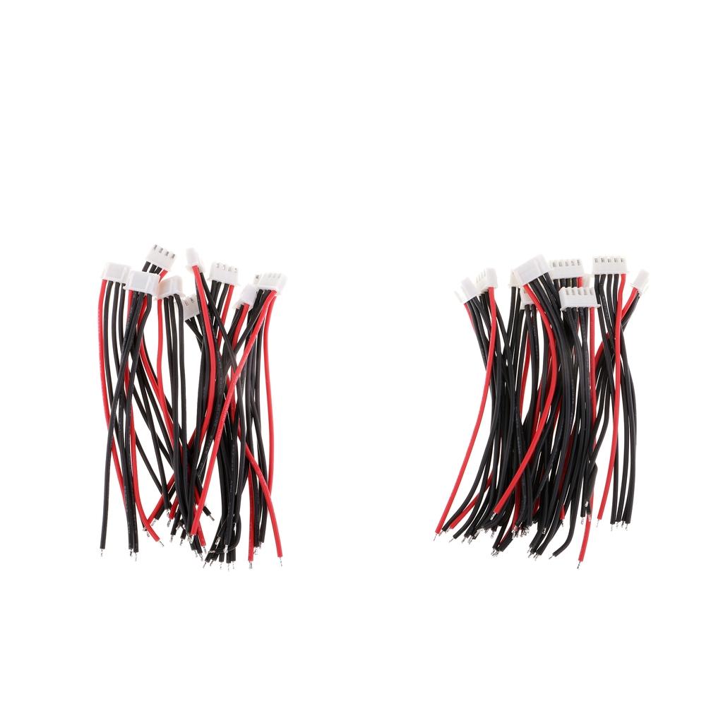 20x Silicone JST-XH Balance Cables 10cm 22AWG for 3S 4S Lipo Lithium Battery
