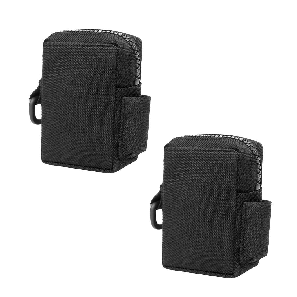 2pcs Molle Belt Pouch Tactical Accessory Bag Utility Gadget Pouch Black
