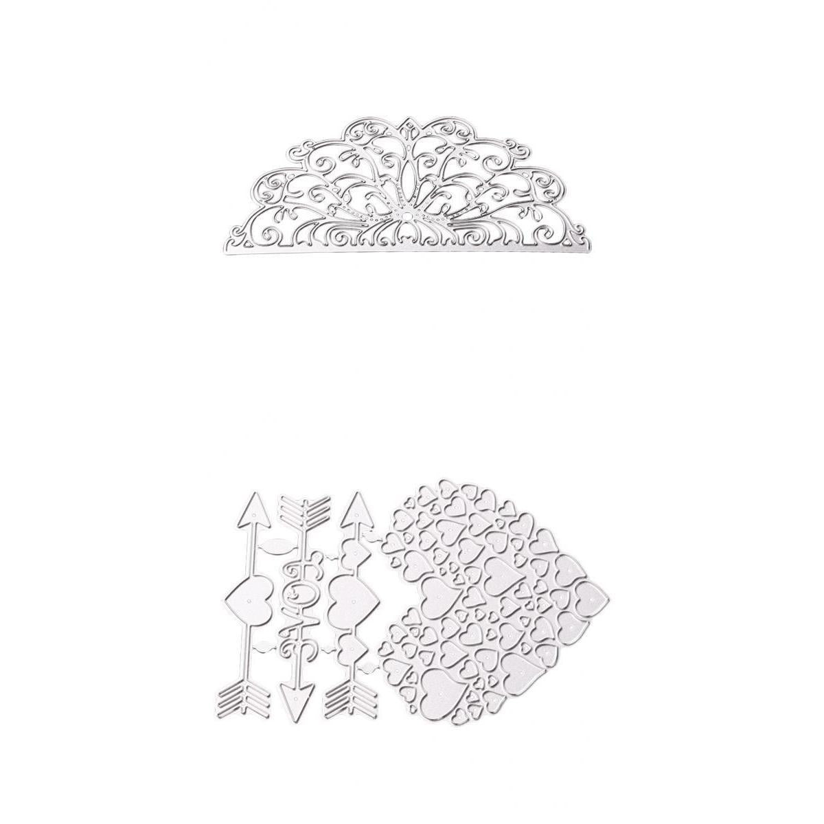 2 Sets Metal Cutting Dies Embossing Stencil for DIY Scrapbooking Card Making