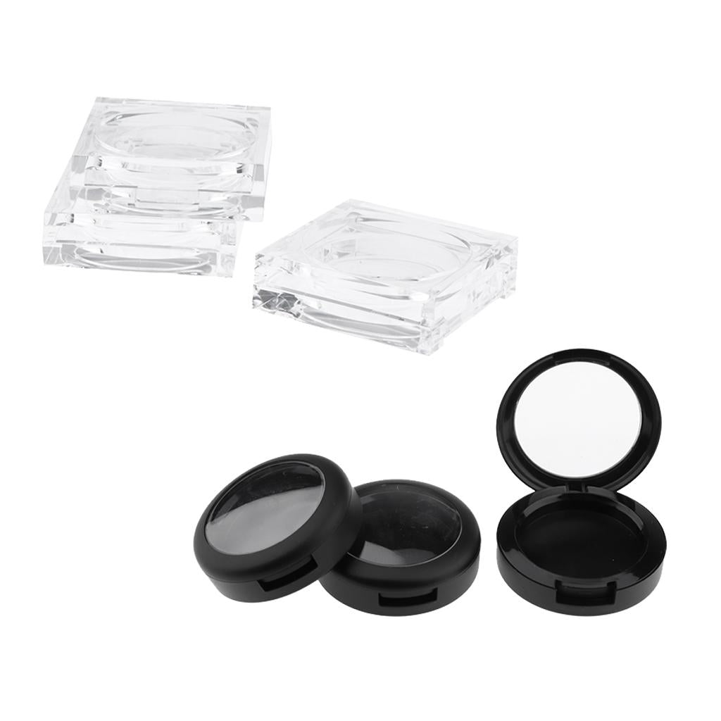 6Pcs Empty Blush Eyeshadow Powder Case Makeup Foundation Cosmetic Container