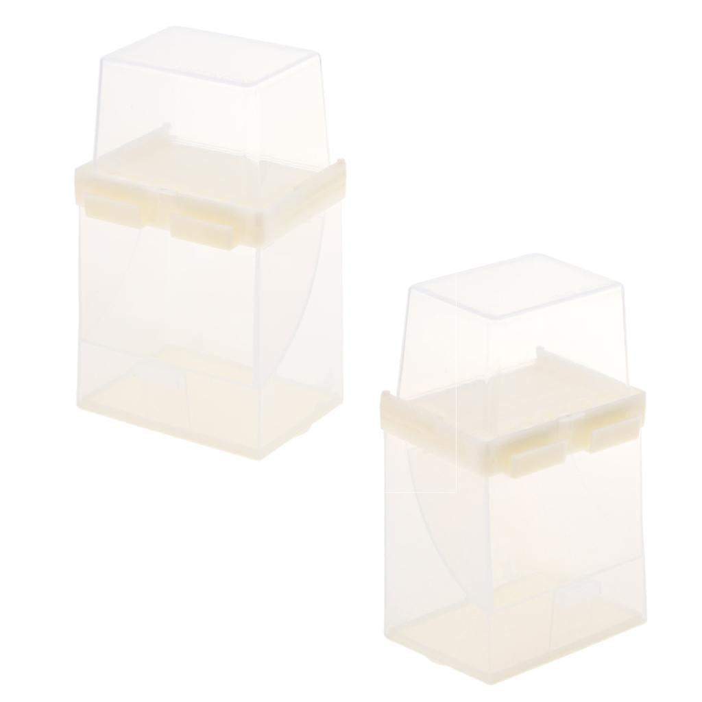 2 pcs Automatic Bird Feeder Cage Accessories for Parrot Seed Food Container