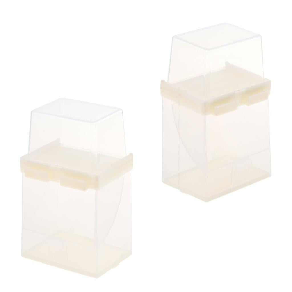 2 pcs Automatic Bird Feeder Cage Accessories for Parrot Seed Food Container