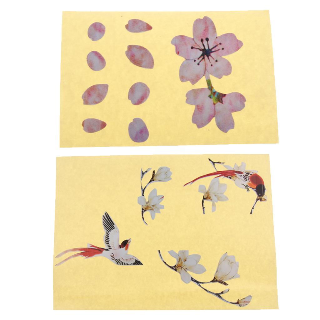 2 Pieces Inlay Decals Sticker for Acoustic Electric Guitar Bass Parts