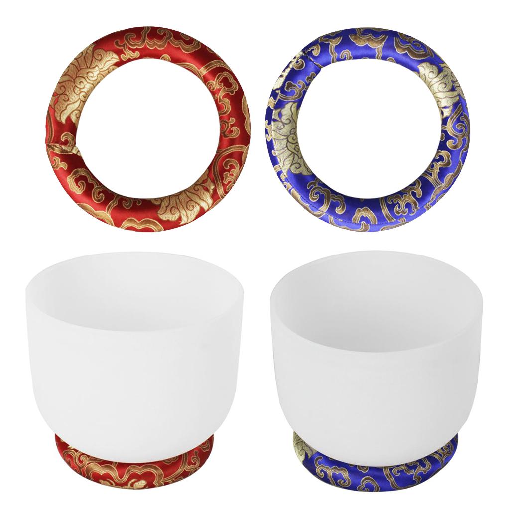 2 Pieces Handmade Round Tibetan Singing Bowl Cushion Ring Pillow 17cm