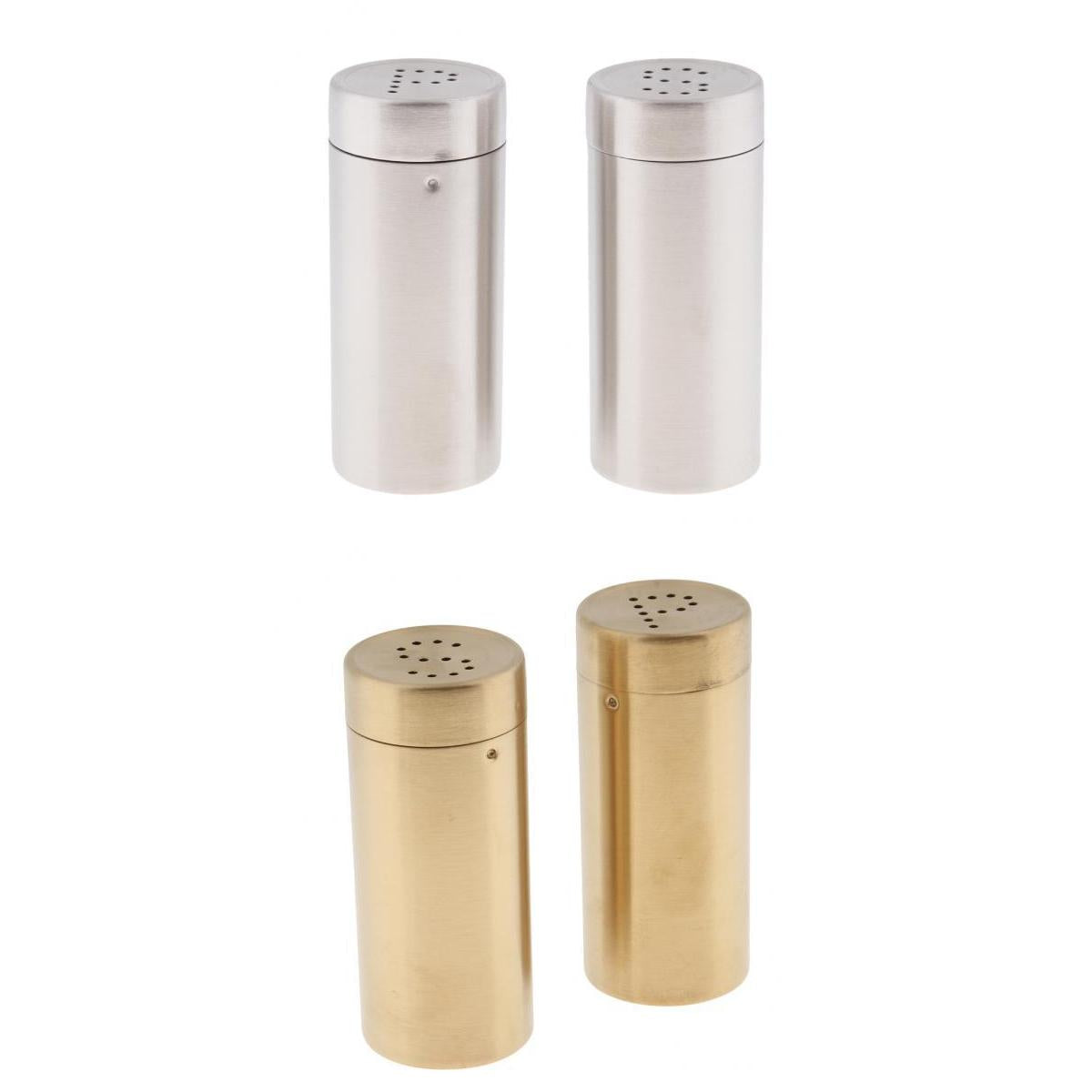 2Set 4Pcs Stainless Steel Salt Sugar Pepper Shaker Seasoning Cans set