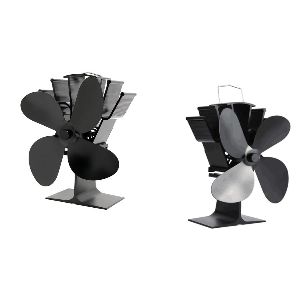 2pcs/set 4-blade Heat Powered Stove Fan for Wood/Log Burner/Fireplace