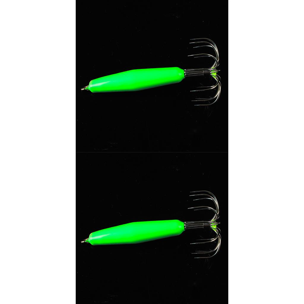 4pcs Stainless Steel Luminous Squid Jig Hook Barrel Umbrella Octopus Hooks