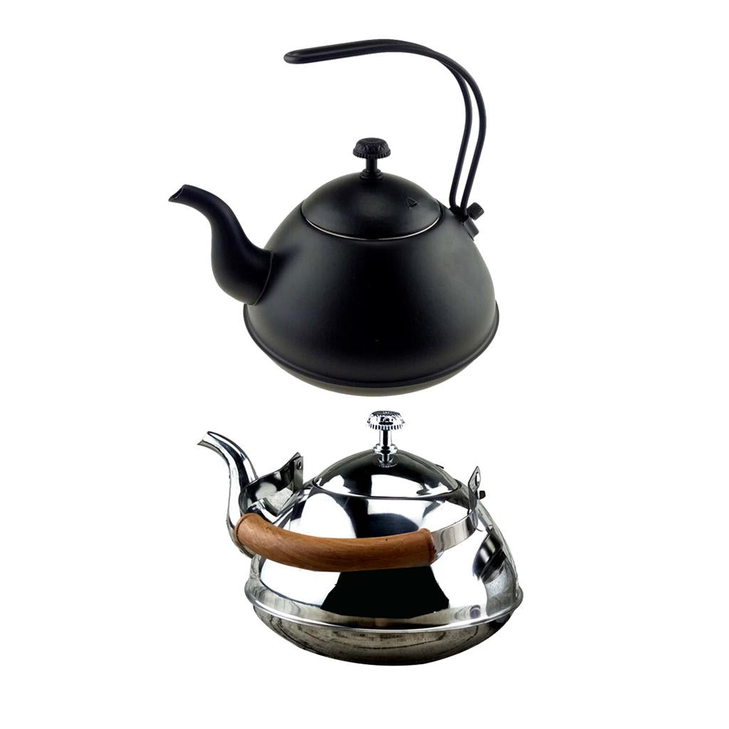 2 Style 2L Stainless Steel Tea Coffee Kettle Gooseneck Thin Over Coffee
