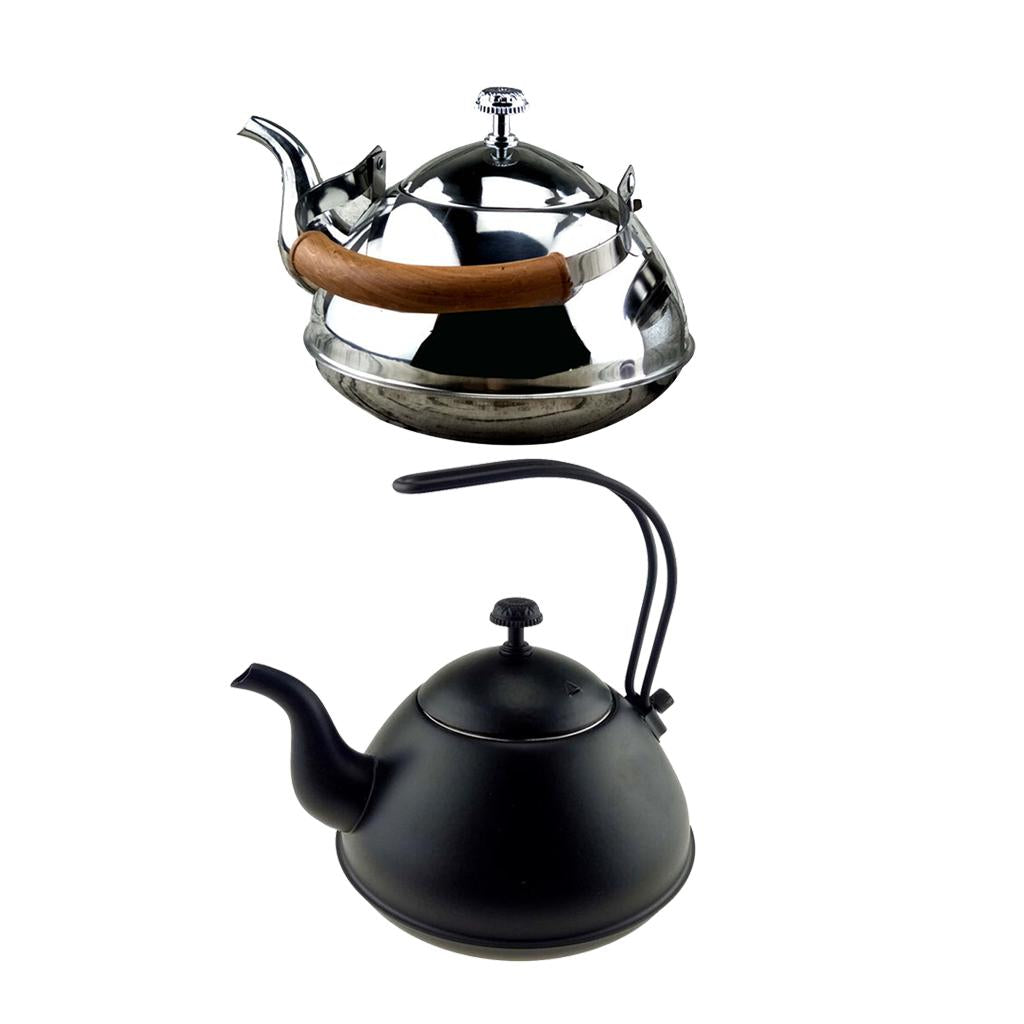 2 Style 2L Stainless Steel Tea Coffee Kettle Gooseneck Thin Over Coffee
