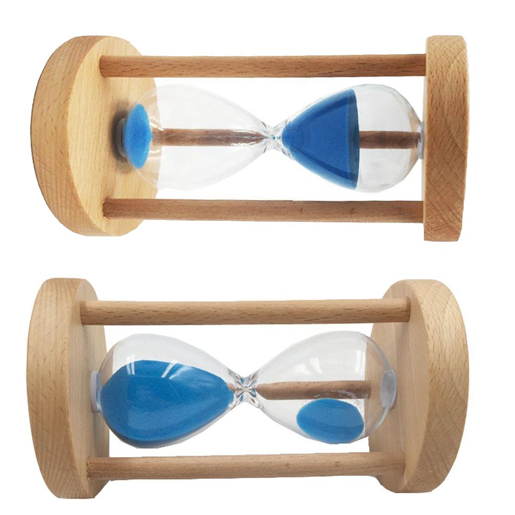 2 pieces 15/30 Minutes Sandglass Hourglass Timer Clock Home Decor Ornament