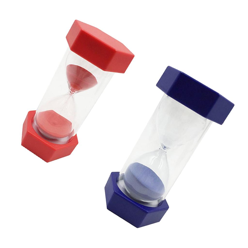 2pcs 3/ 5Min Sandglass Hourglass Sand Clock Timer Kichen Exercise Timing