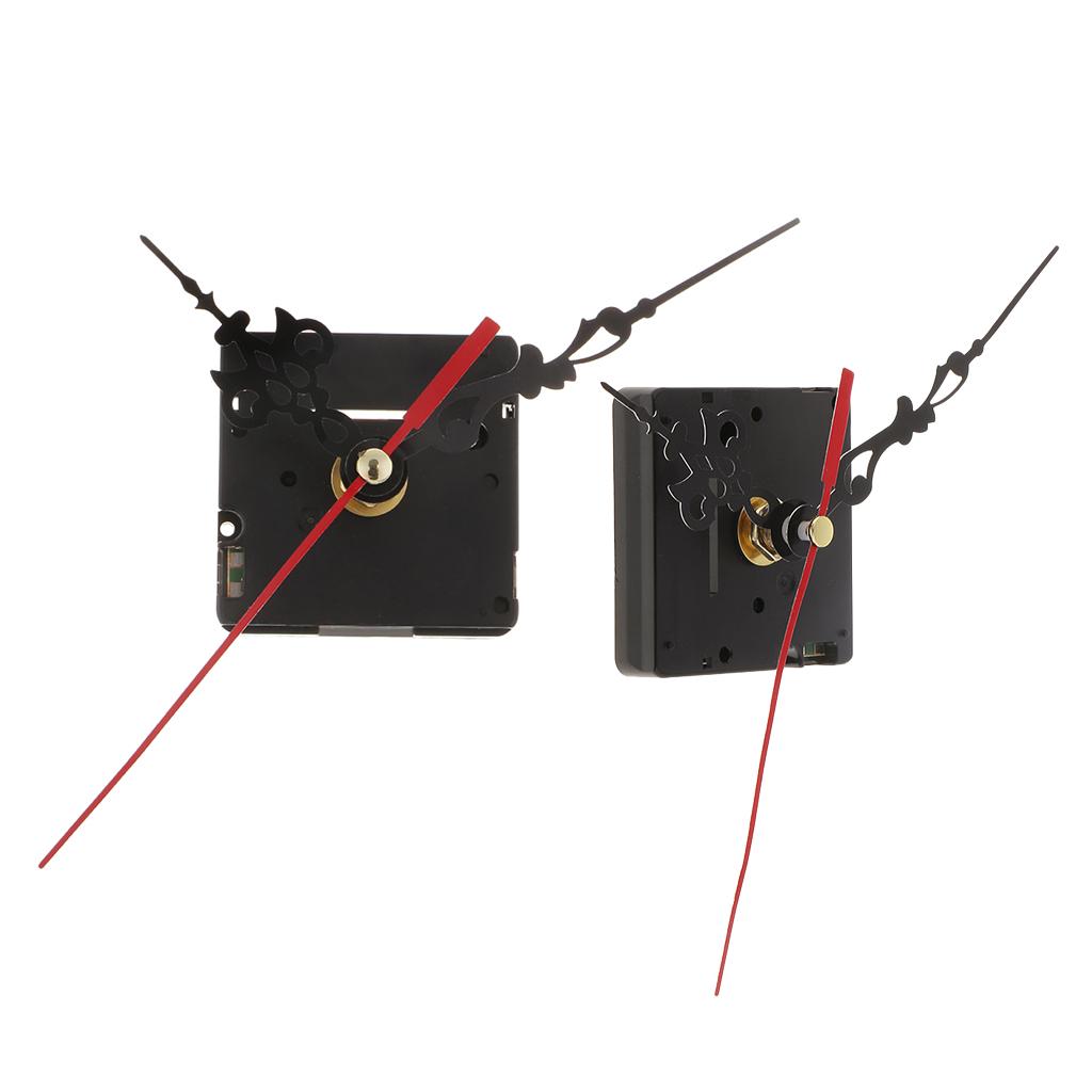 2 Set Clock Movement for Quartz Wall Clock Repair Black Mixed