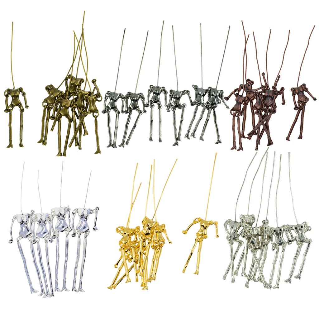 34 Sets Human Skeleton Body DIY Dolls Pendants Jewelry Making Charms Crafts