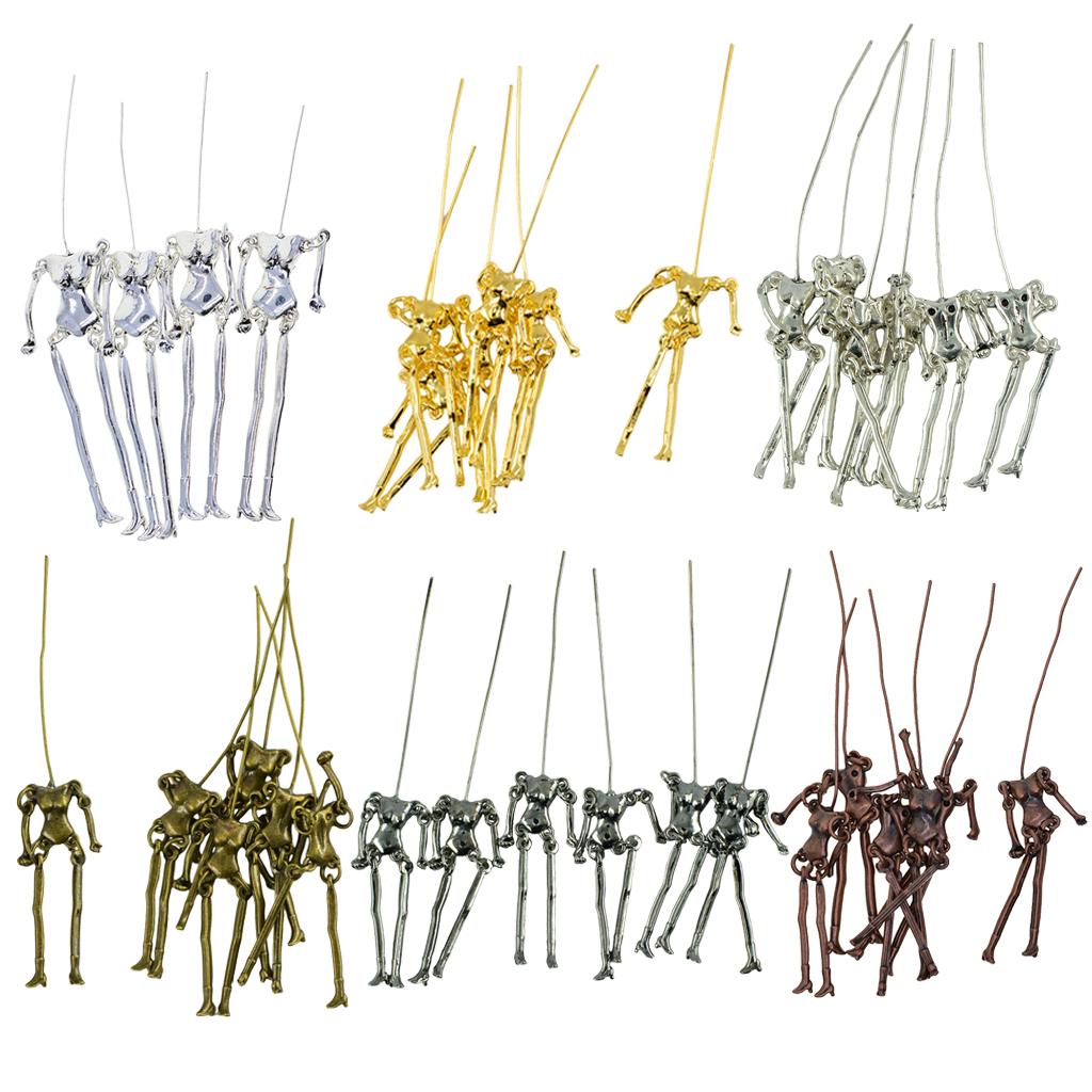 34 Sets Human Skeleton Body DIY Dolls Pendants Jewelry Making Charms Crafts