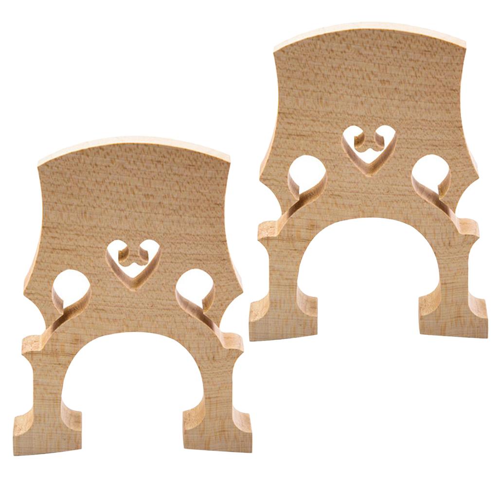 2pcs Maple Bridge Replacement Parts for 4/4 1/2 Double Bass Upright Bass