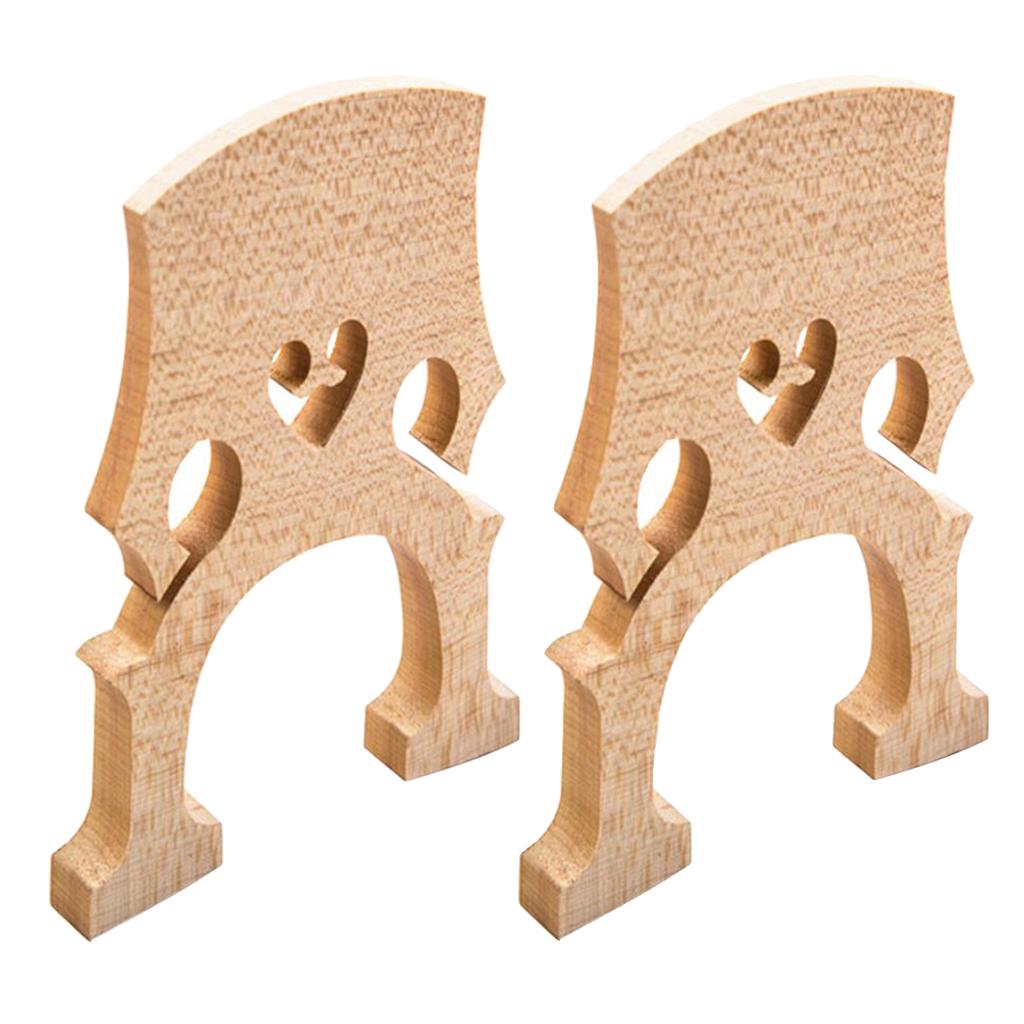 2pcs Maple Bridge Replacement Parts for 4/4 1/2 Double Bass Upright Bass