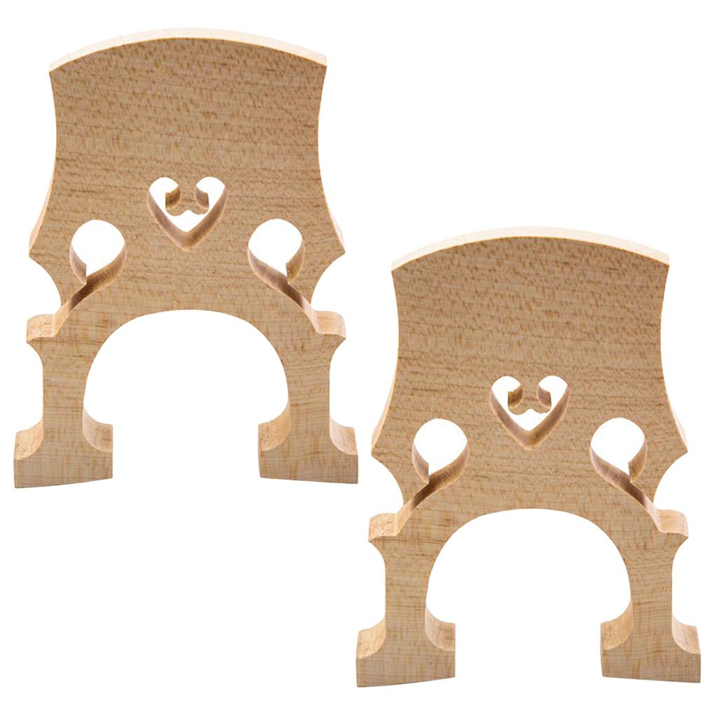 2pcs Maple Bridge Replacement Parts for 4/4 1/2 Double Bass Upright Bass