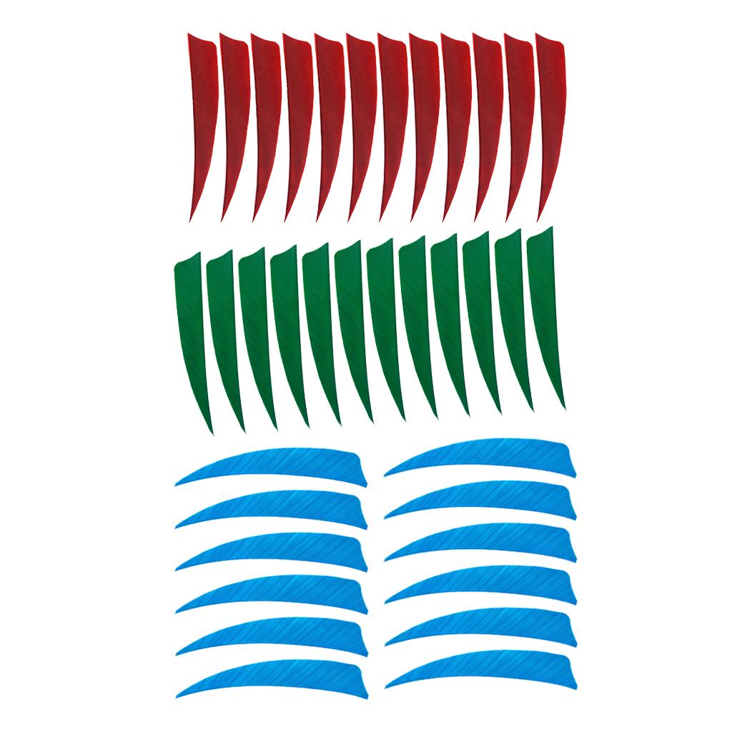 36 Pieces 4 Inch Archery Arrow Feathers Fletchings Vanes Target Hunting B