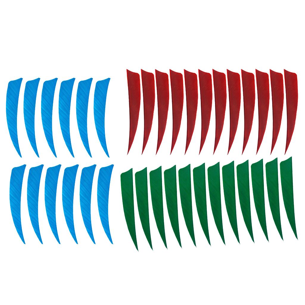 36 Pieces 4 Inch Archery Arrow Feathers Fletchings Vanes Target Hunting B