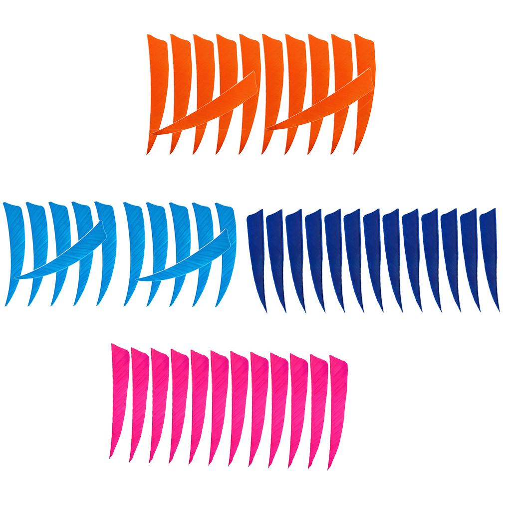 48 Pieces 4 Inch Archery Arrow Natural Turkey Feathers Fletchings Vanes C