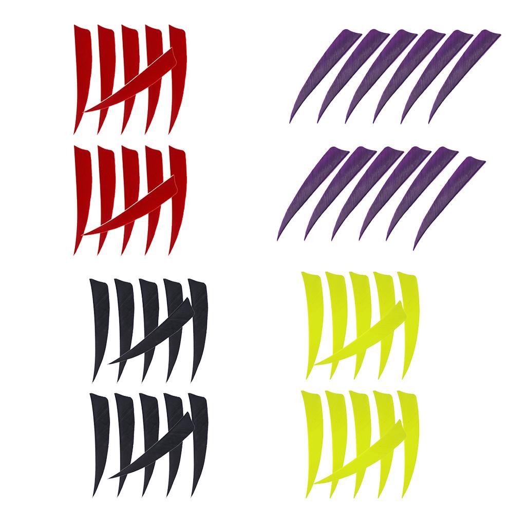 48 Pieces 4 Inch Archery Arrow Natural Turkey Feathers Fletchings Vanes A