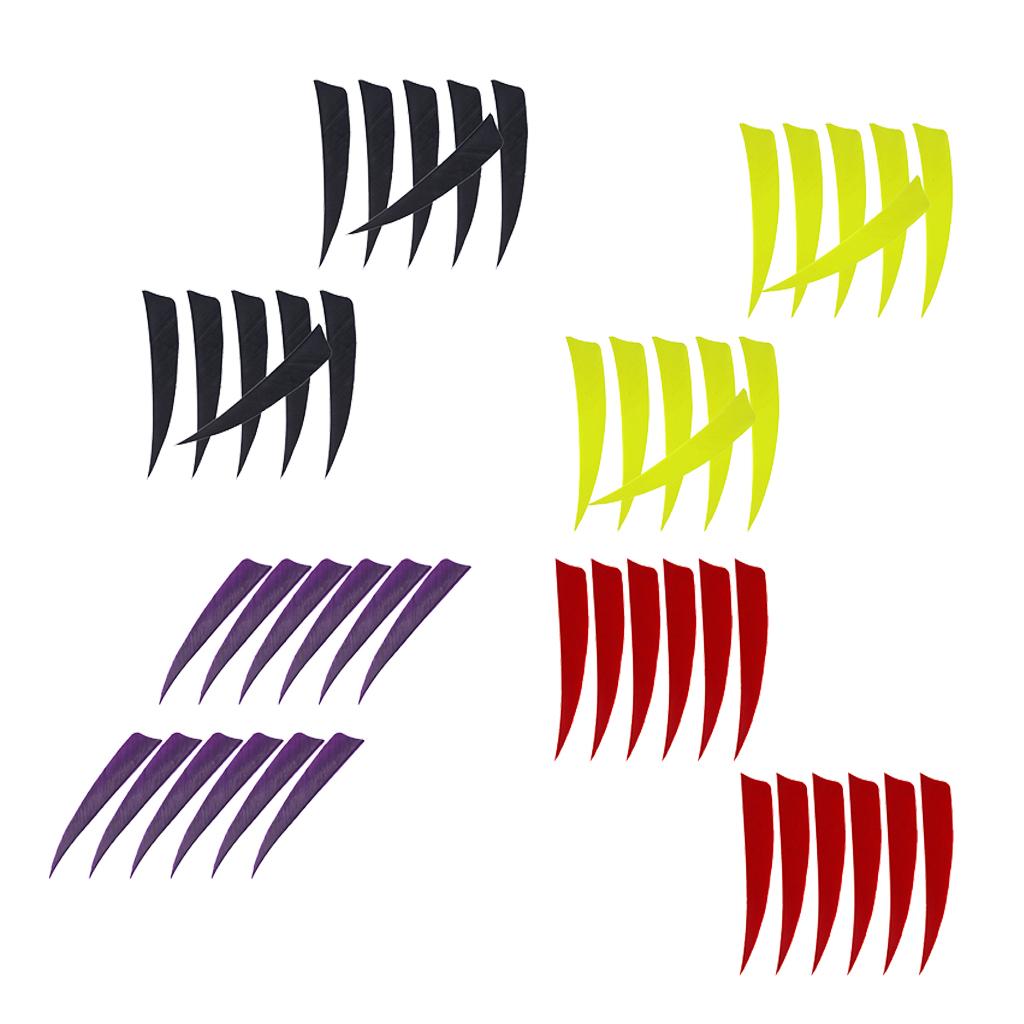 48 Pieces 4 Inch Archery Arrow Natural Turkey Feathers Fletchings Vanes A
