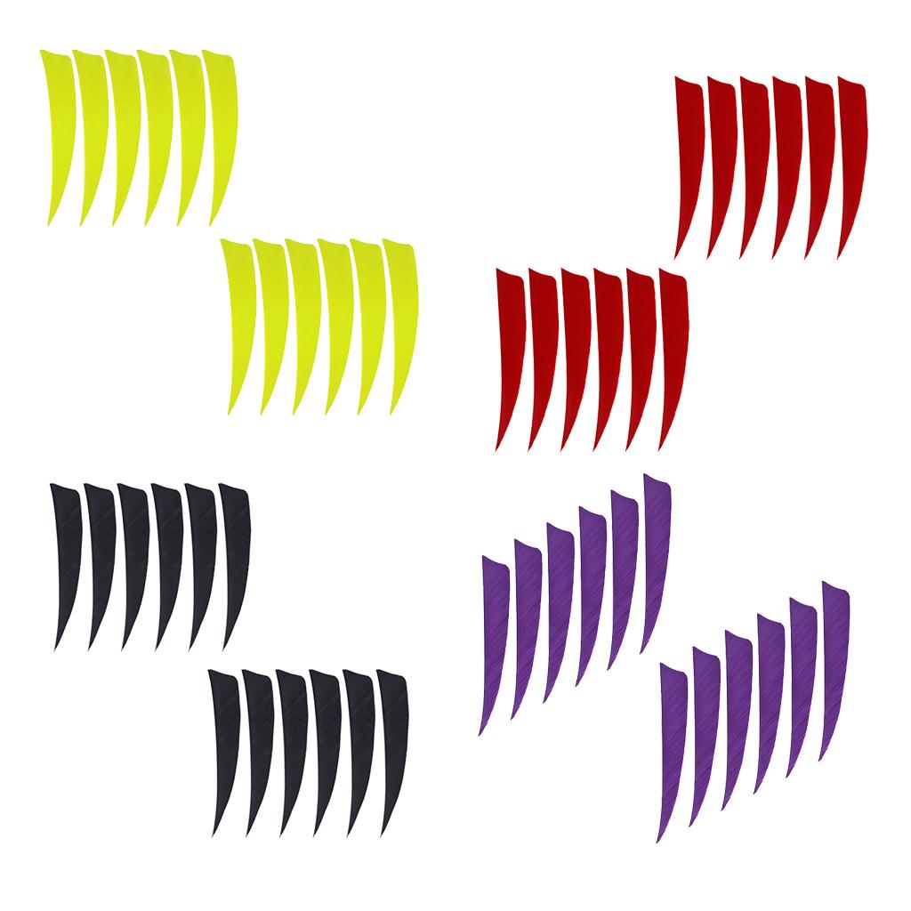 48 Pieces 4 Inch Archery Arrow Natural Turkey Feathers Fletchings Vanes A