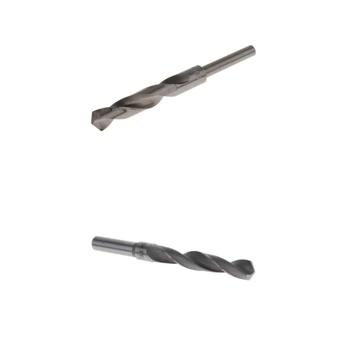 2x High Speed Steel 1/2 Drill Straight Shank Twist Metal Drill Bit 15&15.5mm