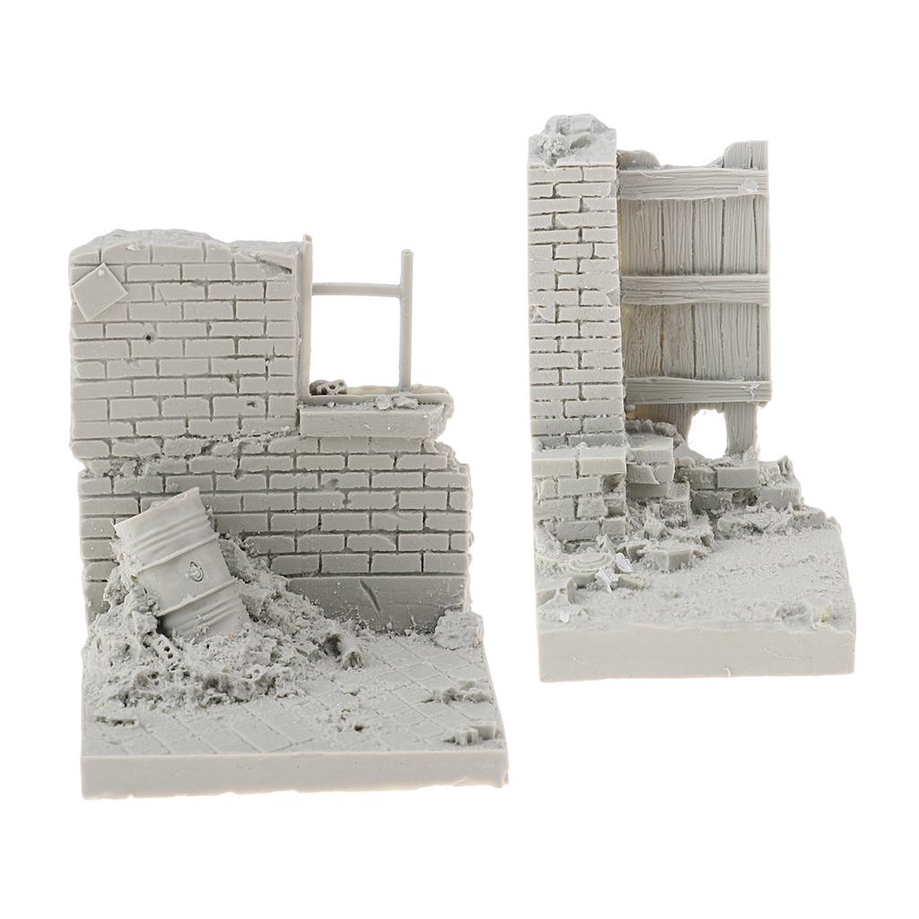 1/35 Military Battlefield Base City Ruins Wall Models for Sand Table Armor