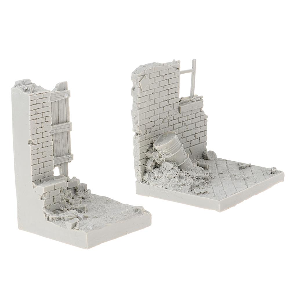 1/35 Military Battlefield Base City Ruins Wall Models for Sand Table Armor
