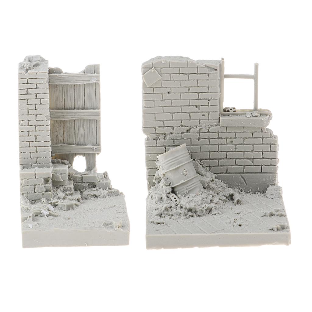 1/35 Military Battlefield Base City Ruins Wall Models for Sand Table Armor