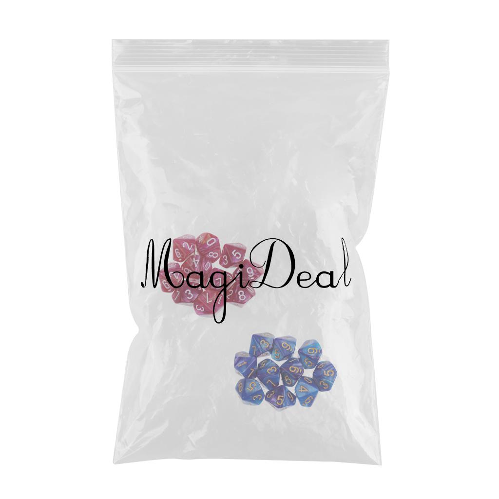 20pcs Dice D10 Polyhedral Dice for Dungeons and Dragons Table Games
