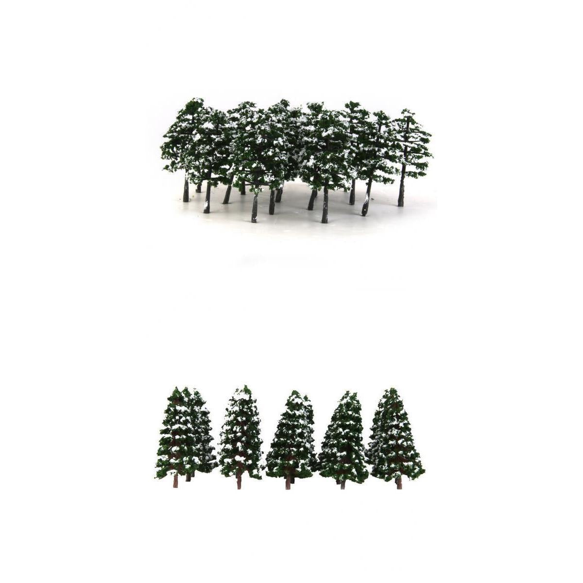 40Pcs Plastic Model Trees Snow Landscape Scenery Scale 1:100 1:150