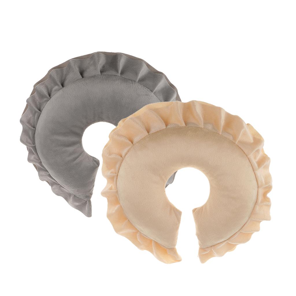 2pcs Soft Spa Massage Table Cradle Face Pillow Neck Head Cushion