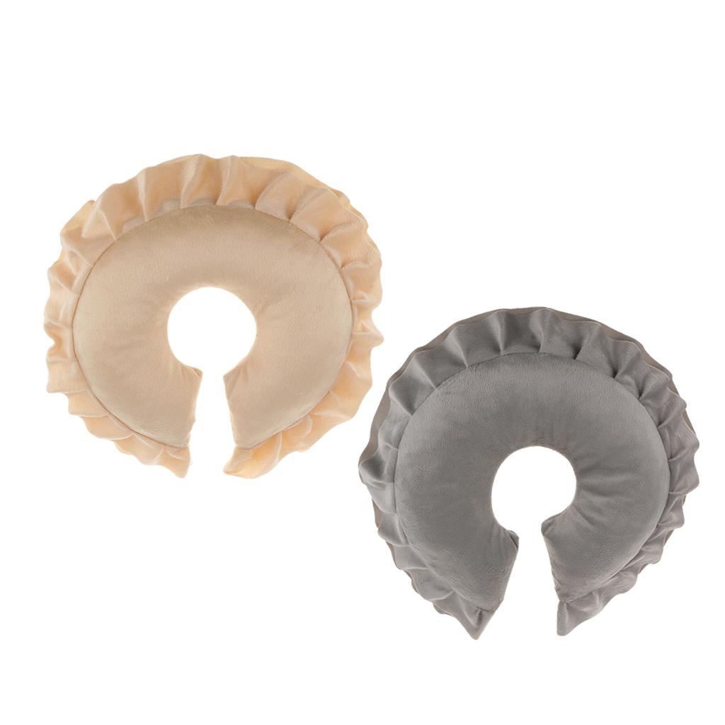 2pcs Soft Spa Massage Table Cradle Face Pillow Neck Head Cushion