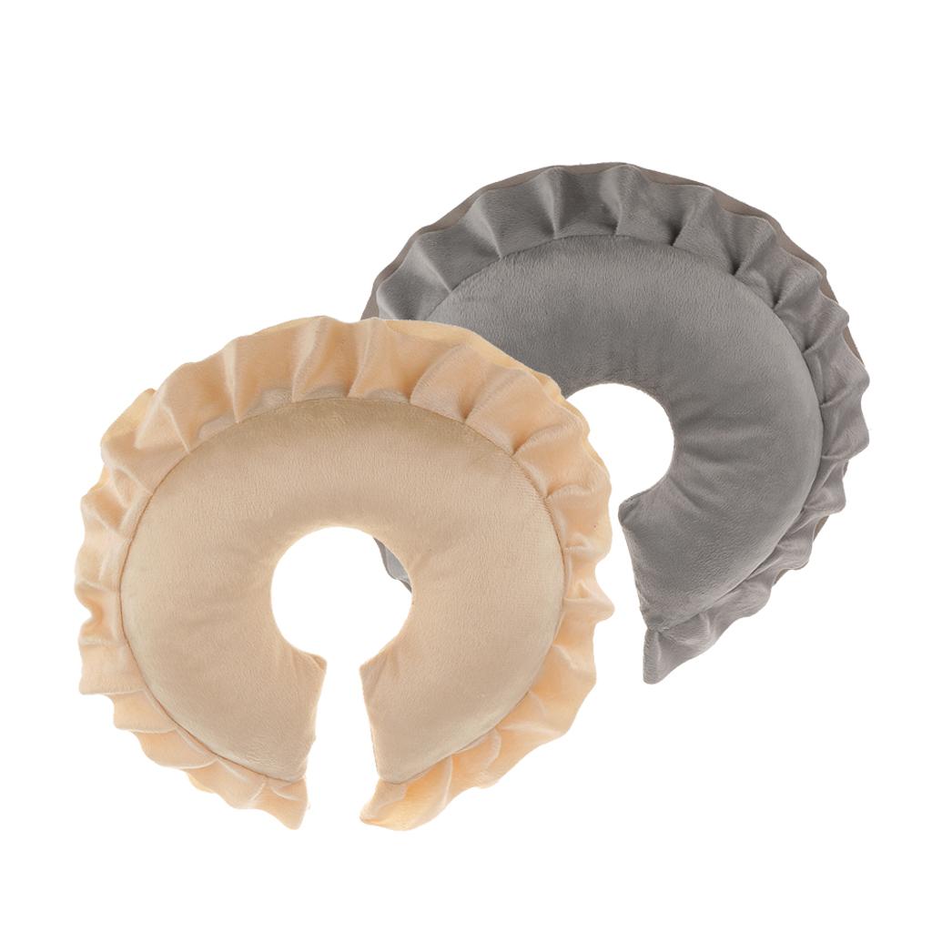 2pcs Soft Spa Massage Table Cradle Face Pillow Neck Head Cushion